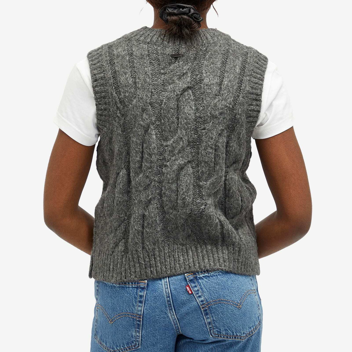 Levi's Women's Cable Knit Vest in Grey