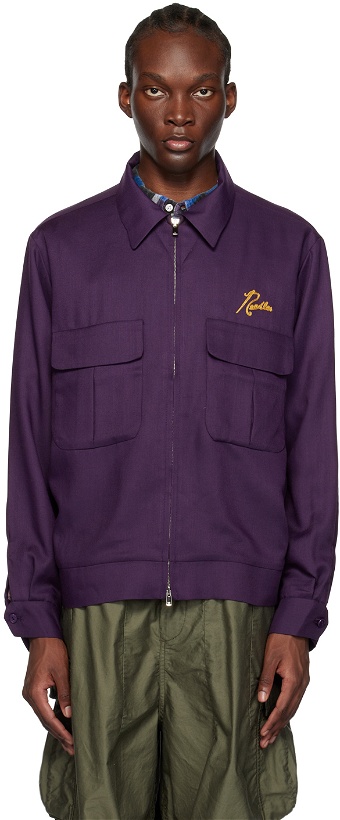 Photo: NEEDLES Purple Embroidered Jacket