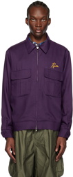 NEEDLES Purple Embroidered Jacket