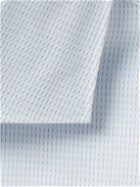 Canali - Cutaway-Collar Lyocell-Blend Jacquard Shirt - Blue