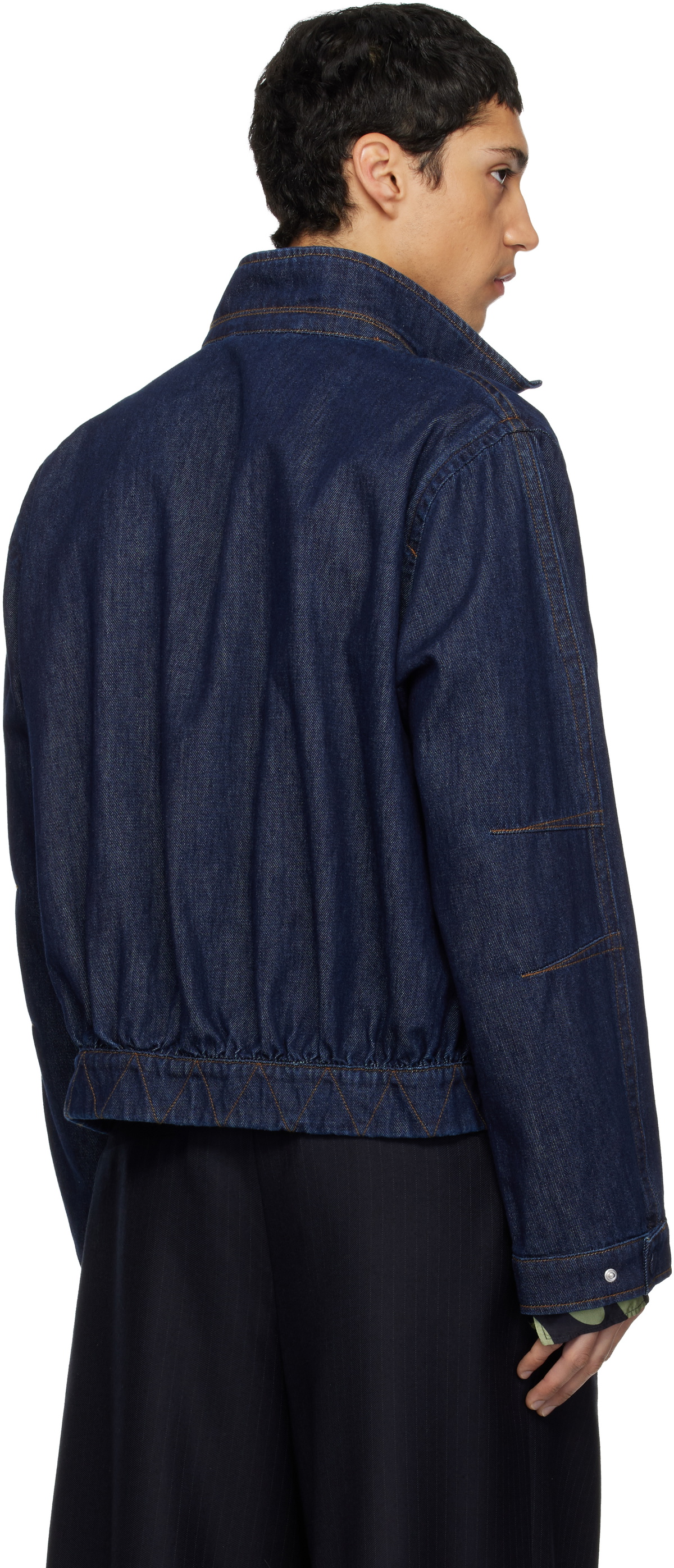Dries Van Noten Navy Varington Denim Jacket