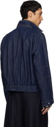 Dries Van Noten Navy Varington Denim Jacket