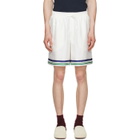 Casablanca White Hotel Emblem Silk Shorts