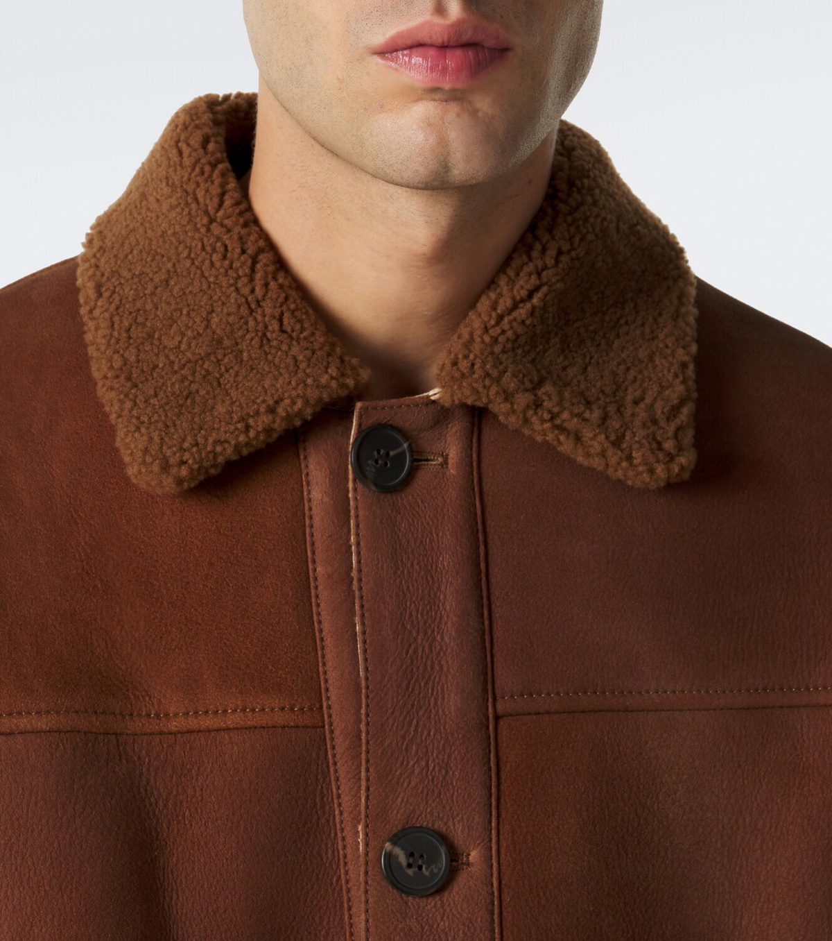 Arma Rickson shearling-trimmed leather jacket
