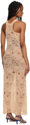 Olēnich Beige Cutout Maxi Dress