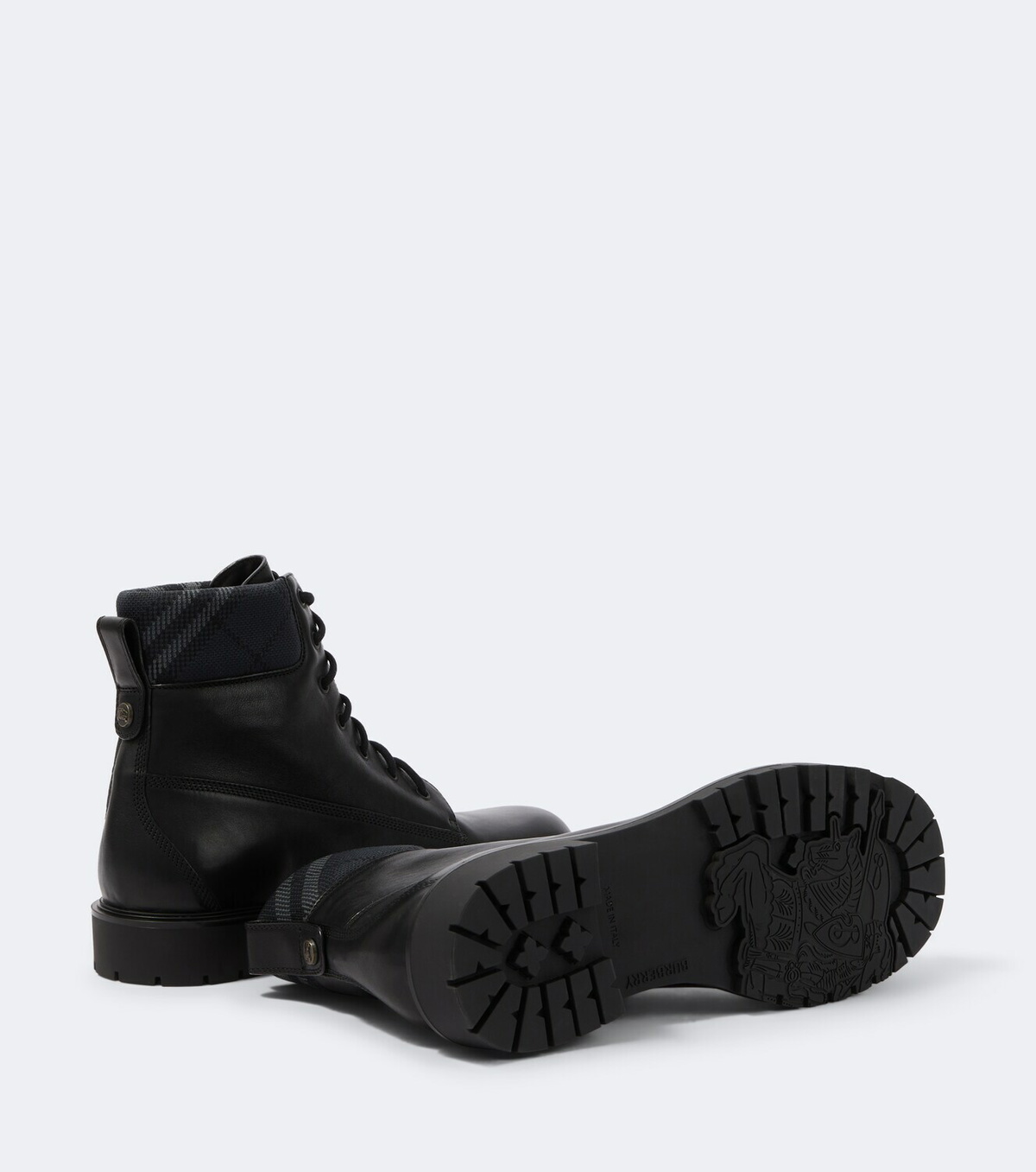 Burberry Burberry Check leather ankle boots