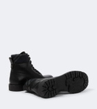 Burberry Burberry Check leather ankle boots