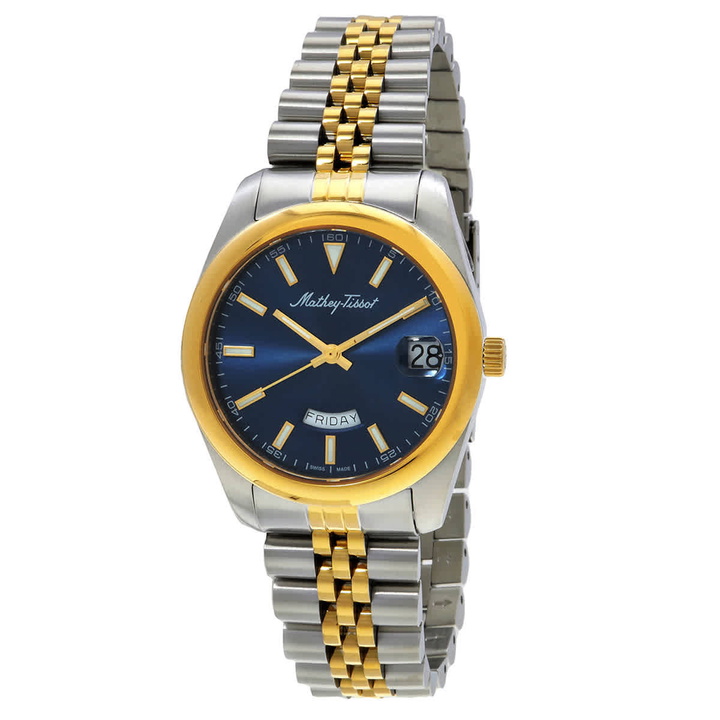 Photo: Mathey-Tissot Mathy Day-Date Quartz Blue Dial Ladies Watch D510BBU
