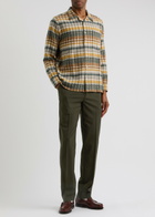 Percival Straight-leg Wool Trousers Green