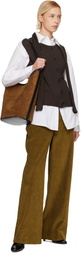 Proenza Schouler Brown Soft Suede Brant Bucket Bag
