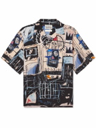 Wacko Maria - Jean-Michel Basquiat Camp-Collar Printed Woven Shirt - Black