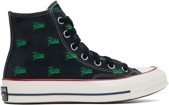 Photo: Converse Black Patta Edition Chuck 70 High Top Sneakers