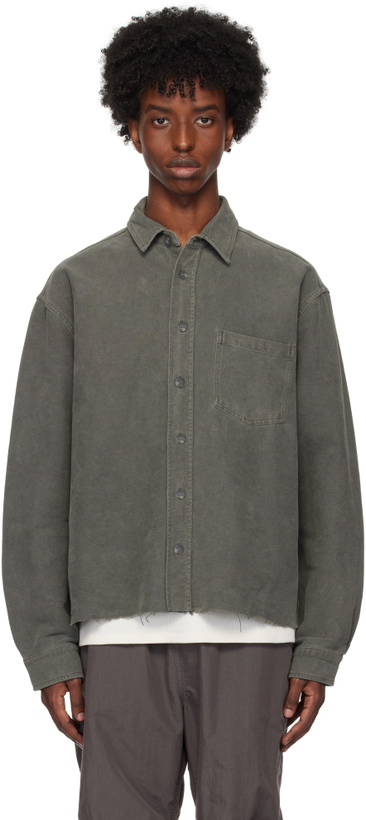 Photo: John Elliott Gray Solid Hemi Oversized Shirt