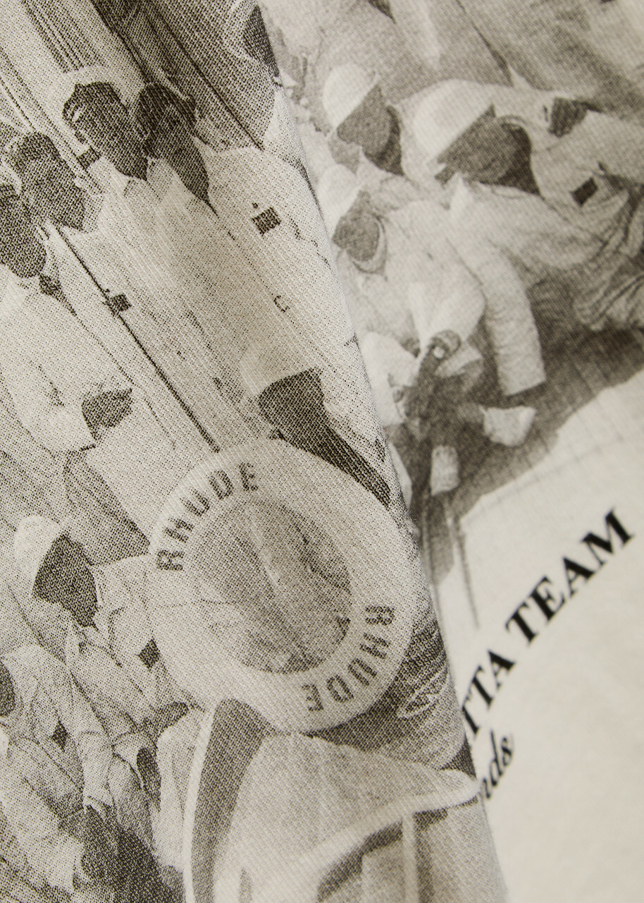 Rhude Virgin Islands Script Printed Cotton T-shirt White