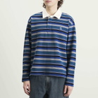 Le Père Men's Long Sleeve Rugby Polo Shirt in Jouvet Stripe