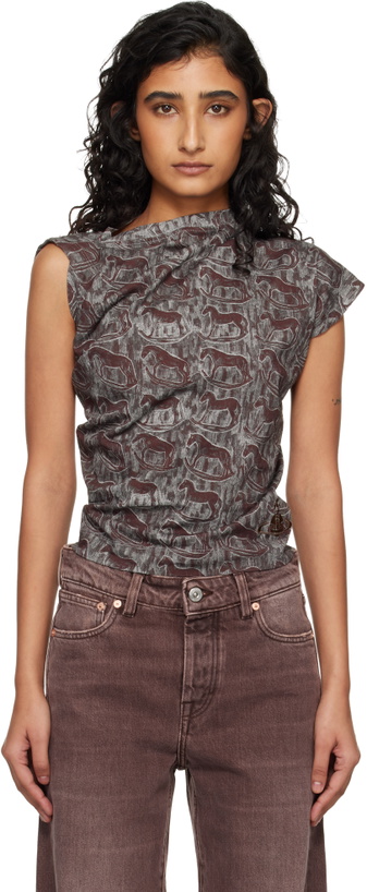 Photo: Vivienne Westwood Burgundy & Gray Hebo T-shirt