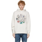 R13 White RHCP Doodle Oversized Hoodie