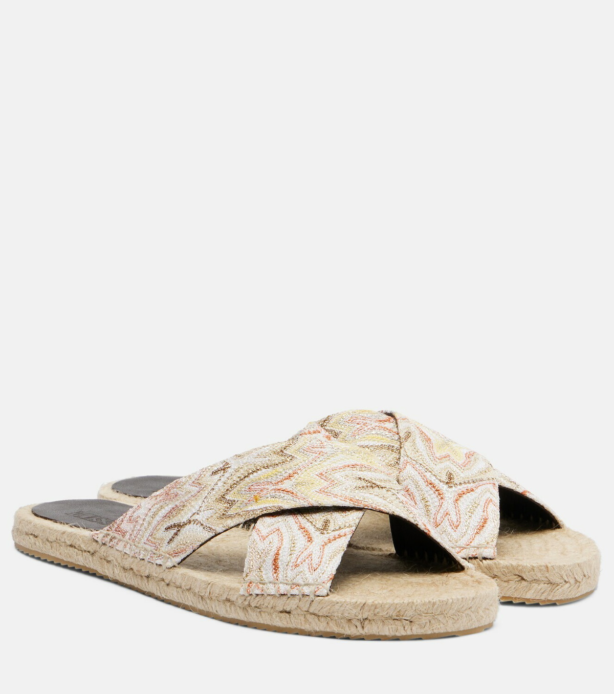Missoni Harlow lamé espadrille sandals