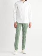 THEORY - Zaine Slim-Fit Organic Cotton-Blend Twill Trousers - Green