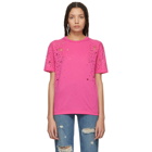 Stella McCartney Pink Laser Cut Star T-Shirt