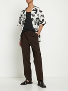 NANUSHKA High-rise Pleated Cotton Pants