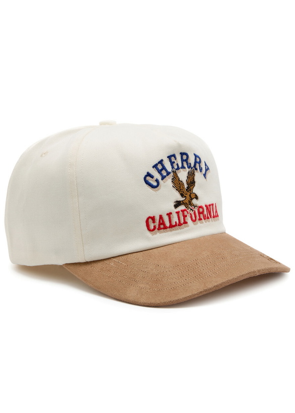 Photo: Cherry Los Angeles Speed Series Embroidered Cotton cap - White - One Size