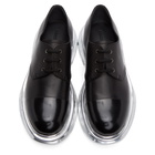 Alexander McQueen Black and Silver Tread Slick Derbys