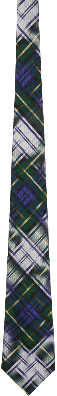 Comme des Garçons Homme Deux Navy & Green Tartan Check Tie
