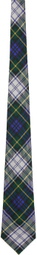 Comme des Garçons Homme Deux Navy & Green Tartan Check Tie