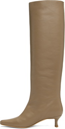 BY FAR Taupe Kitten Stevie 42 Tall Boots