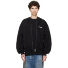 Represent Black Printed 'Owners Club' Zip-Up Hoodie