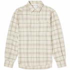Norse Projects Men's Algot Relaxed Textured Check Shirt in Oatmeal