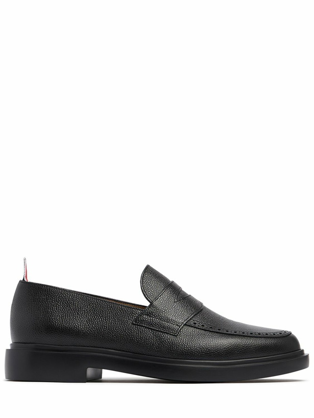 Photo: THOM BROWNE Pebble Grained Leather Loafers