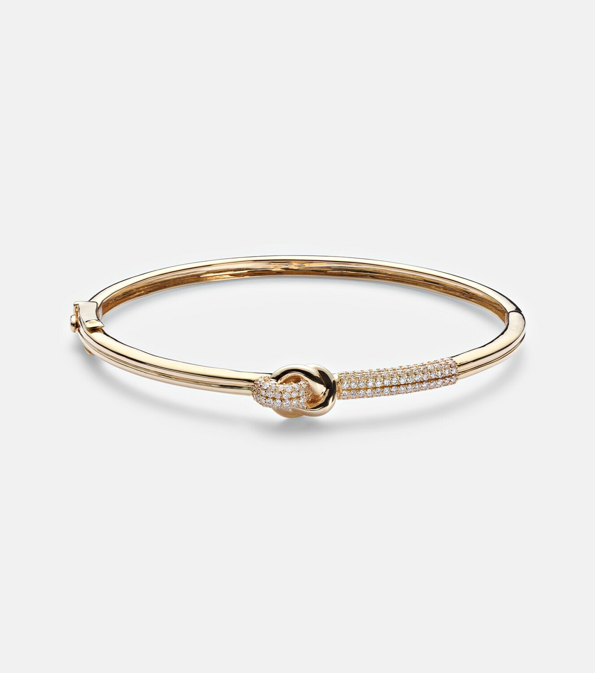 Stone and Strand 14kt gold bangle with diamond