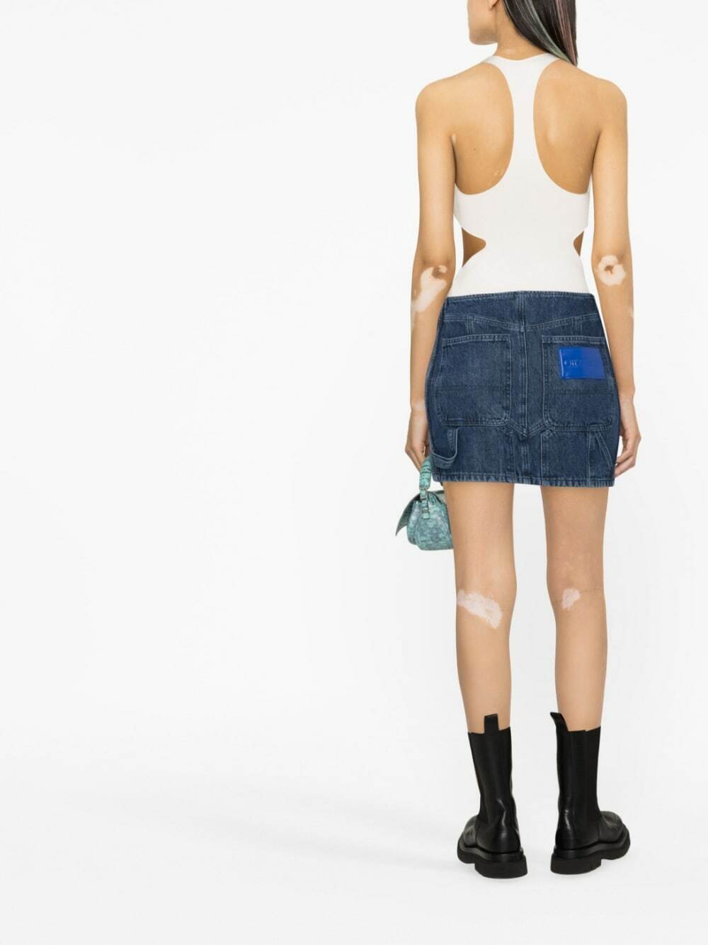 Heatwave Hearts Mini Skirt Off White