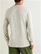 Faherty - Cloud Reversible Striped Cotton and Modal-Blend T-Shirt - Neutrals