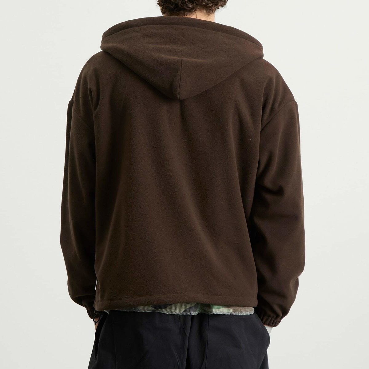 TTT MSW Men's Polartec Logo Fleece Hooded Jacket in Brown