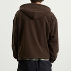 TTT MSW Men's Polartec Logo Fleece Hooded Jacket in Brown
