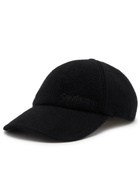 Saint Laurent Logo-embroidered Cashmere cap Black