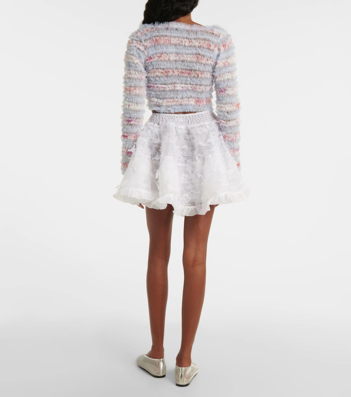 Susan Fang Ruffled cropped cardigan