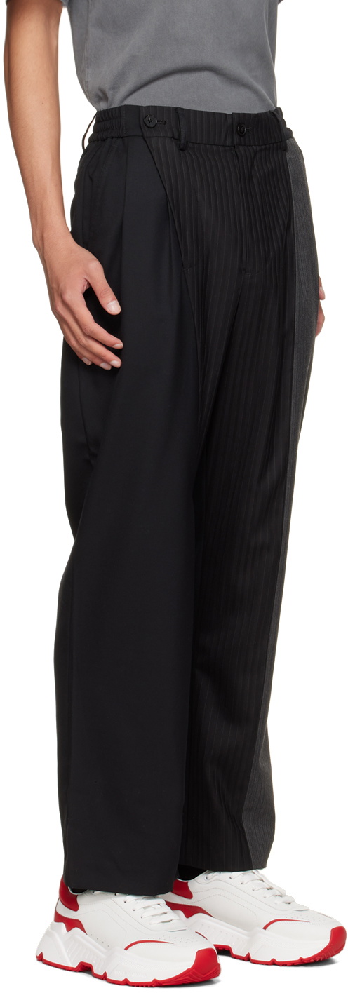 Feng Chen Wang Black Patchwork Trousers Feng Chen Wang