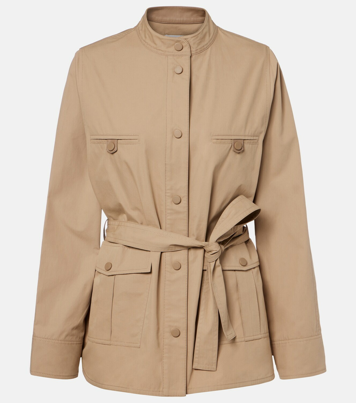 Yves Salomon Belted cotton jacket