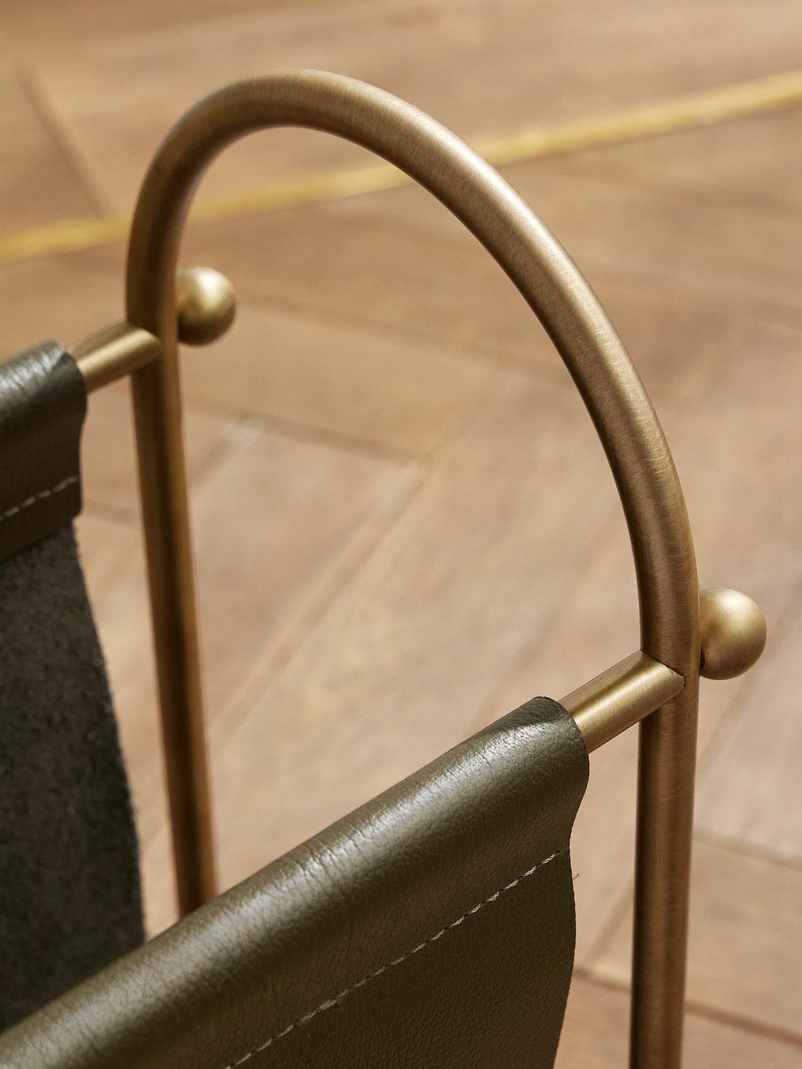 Soho Home - Meard Gold-Tone and Leather Magazine Rack