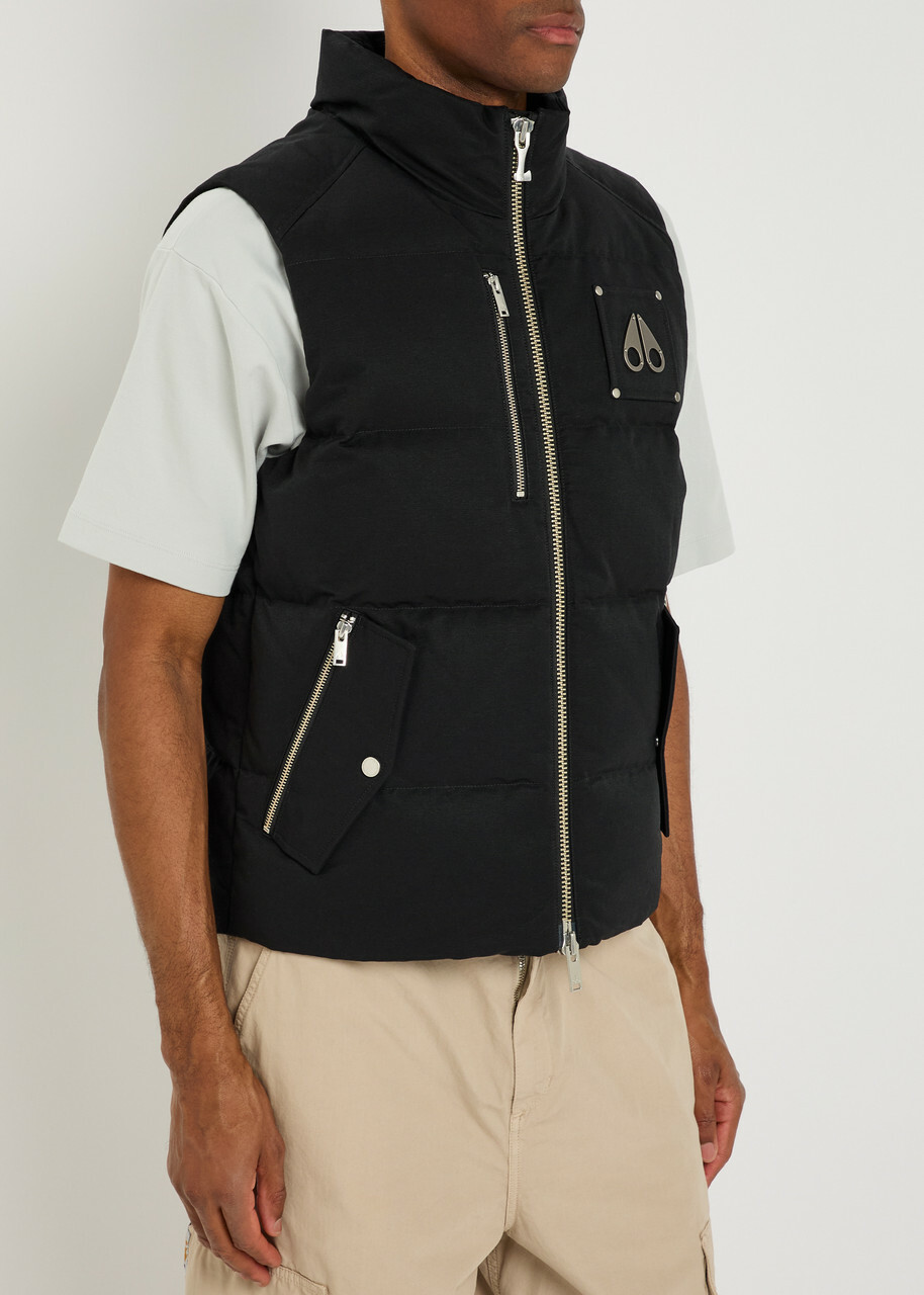 Moose Knuckles Westmount Padded Cotton-blend Gilet Black