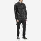 Rick Owens Men's Leather Overshirt in Black