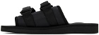 Suicoke Black Moto-Cab Sandals