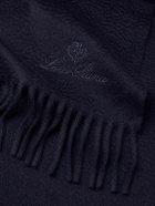 Loro Piana - Logo-Embroidered Fringed Cashmere Scarf