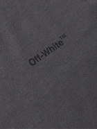 Off-White - Logo-Print Cotton-Jersey T-Shirt - Gray