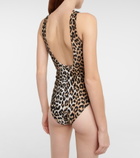 Ganni - Leopard-print swimsuit