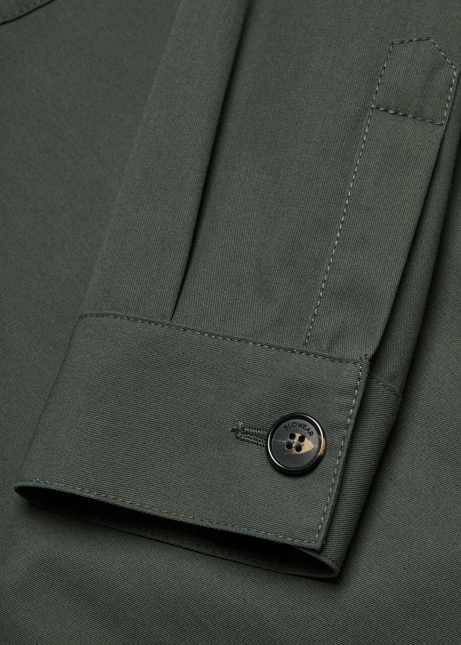 Slowear Cotton Overshirt Dark Green
